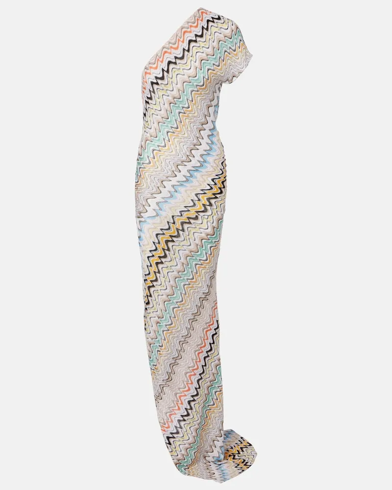 Missoni Abito lungo monospalla Wave Multicolore