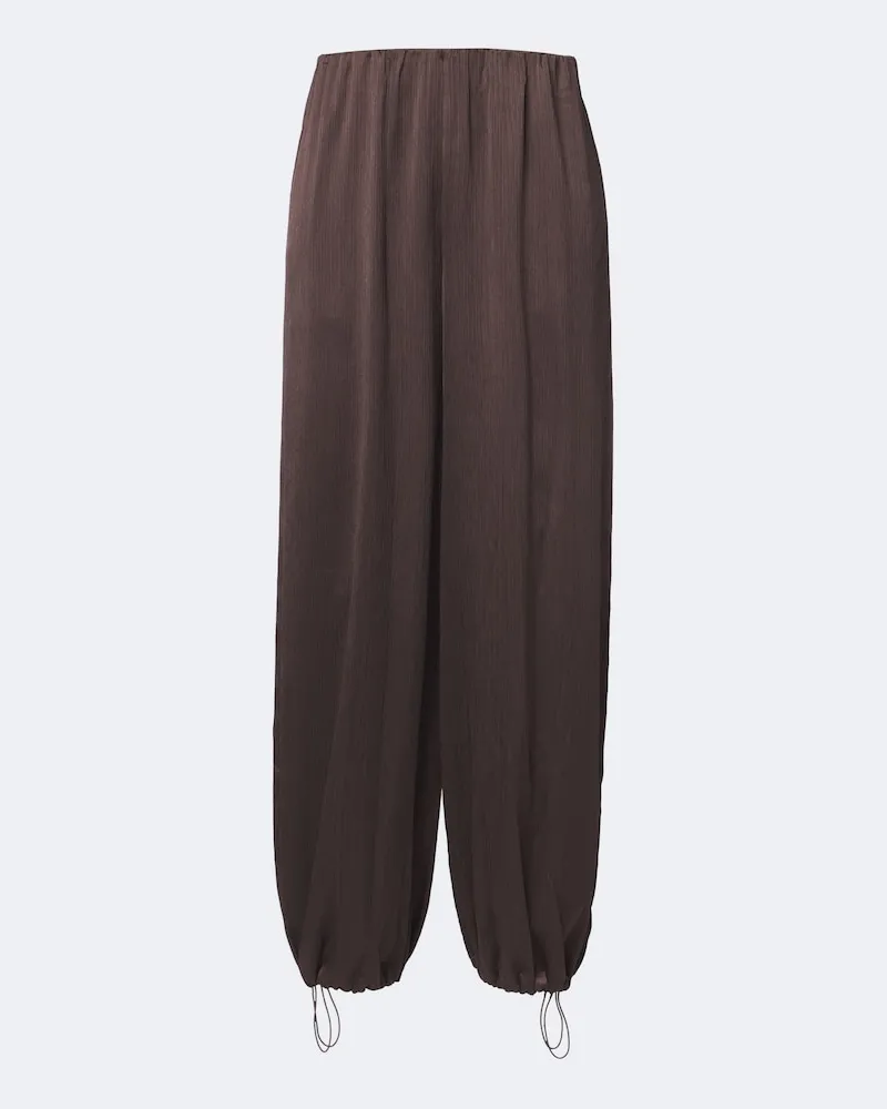 Vince Pantaloni balloon plissé Marrone