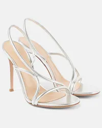 Gianvito Rossi Sandali Paradise in pelle metallizzata Argento