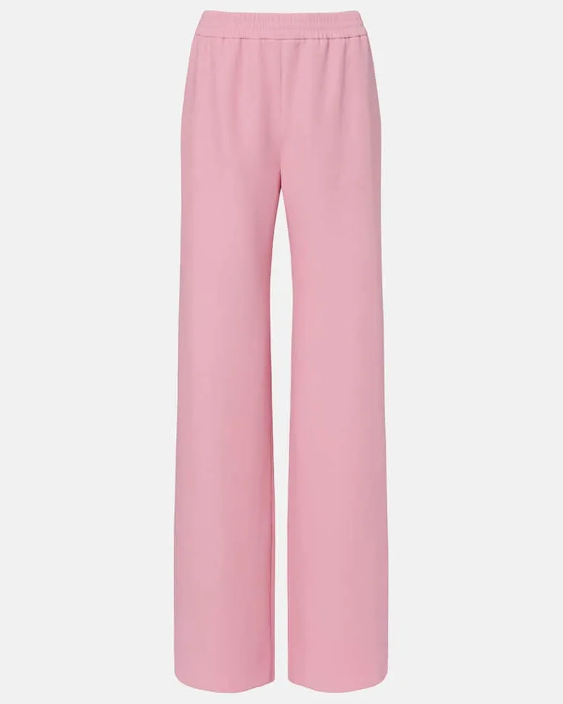 Valentino Garavani Pantaloni in seta a gamba larga Rosa