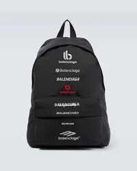 Balenciaga Zaino Explorer con logo Nero