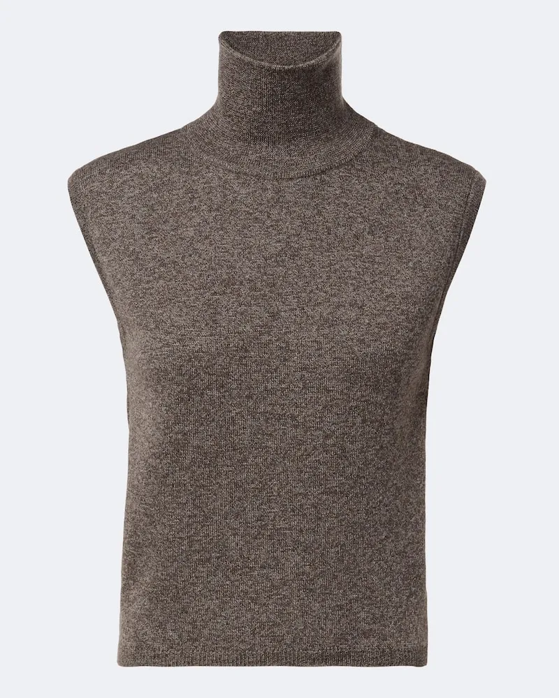 Magda Butrym Pullover in lana a collo alto Marrone