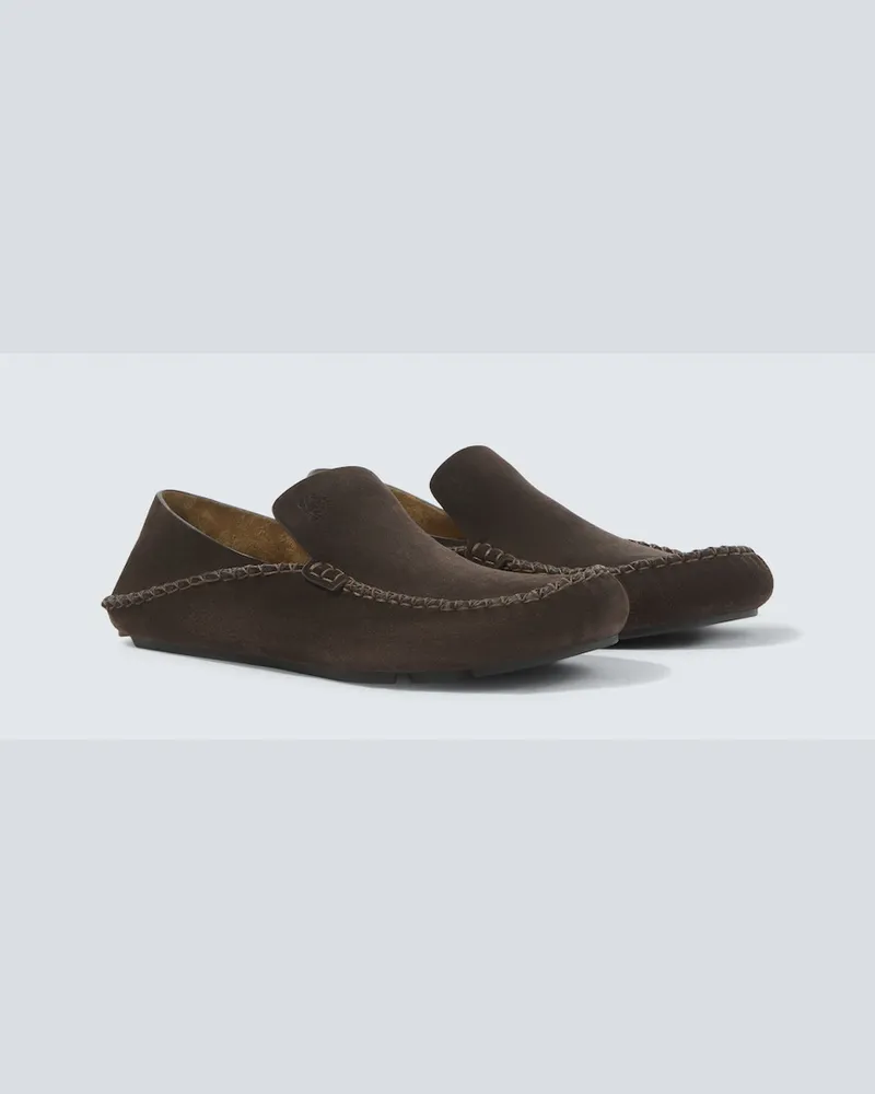 Loewe Mocassini Rambla in suede Marrone