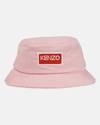 Kenzo Cappello in cotone con logo Rosa