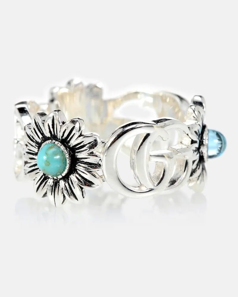 Gucci Anello in argento con topazio Argento