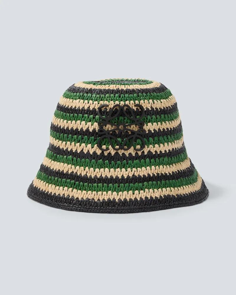 Loewe Paula Ibiza â Cappello a secchiello a righe Nero