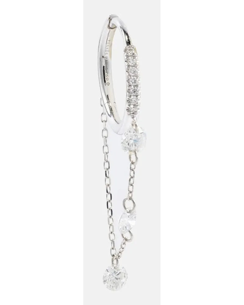 PERSEE PersÃ©e Orecchino singolo in oro bianco 18kt con diamanti Bianco