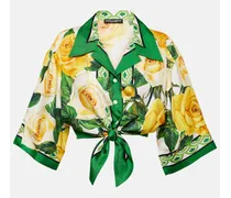 Camicia in seta con stampa floreale