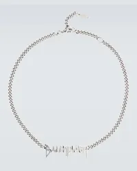 Balenciaga Collana con logo Argento