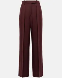 The Row Pantaloni a gamba larga Antone in lana Rosso