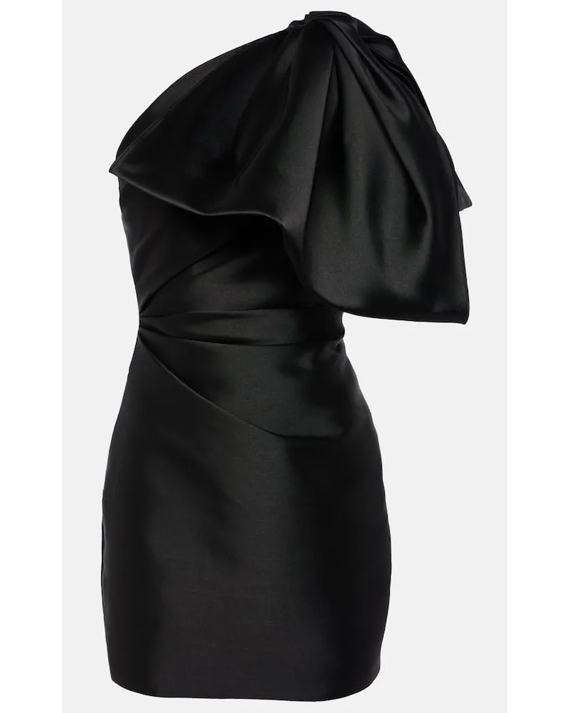 Solace London Miniabito Marcela in raso Nero