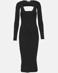 Wolford x Simkhai - Abito midi Contoured Ribs in jersey Nero