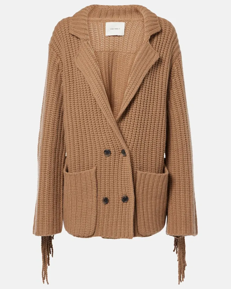 Lisa Yang Cardigan Elysse in cashmere Marrone