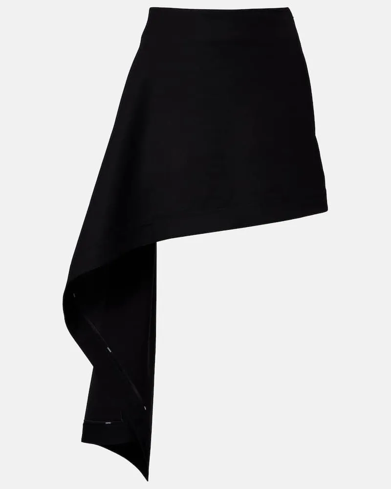 Loewe Minigonna drappeggiata in lana Nero