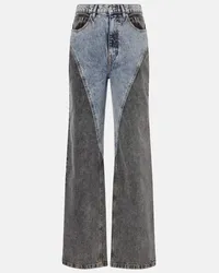 ROTATE Birger Christensen Jeans a vita alta e gamba larga Blu