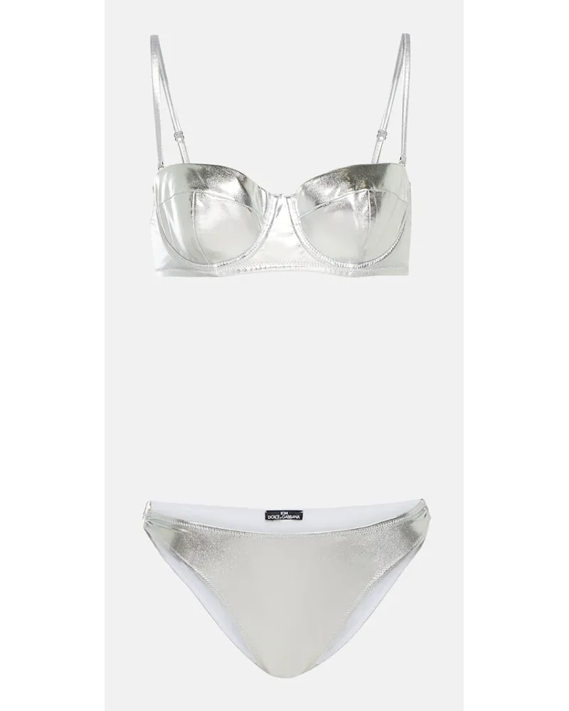 Dolce & Gabbana Bikini a balconcino Argento