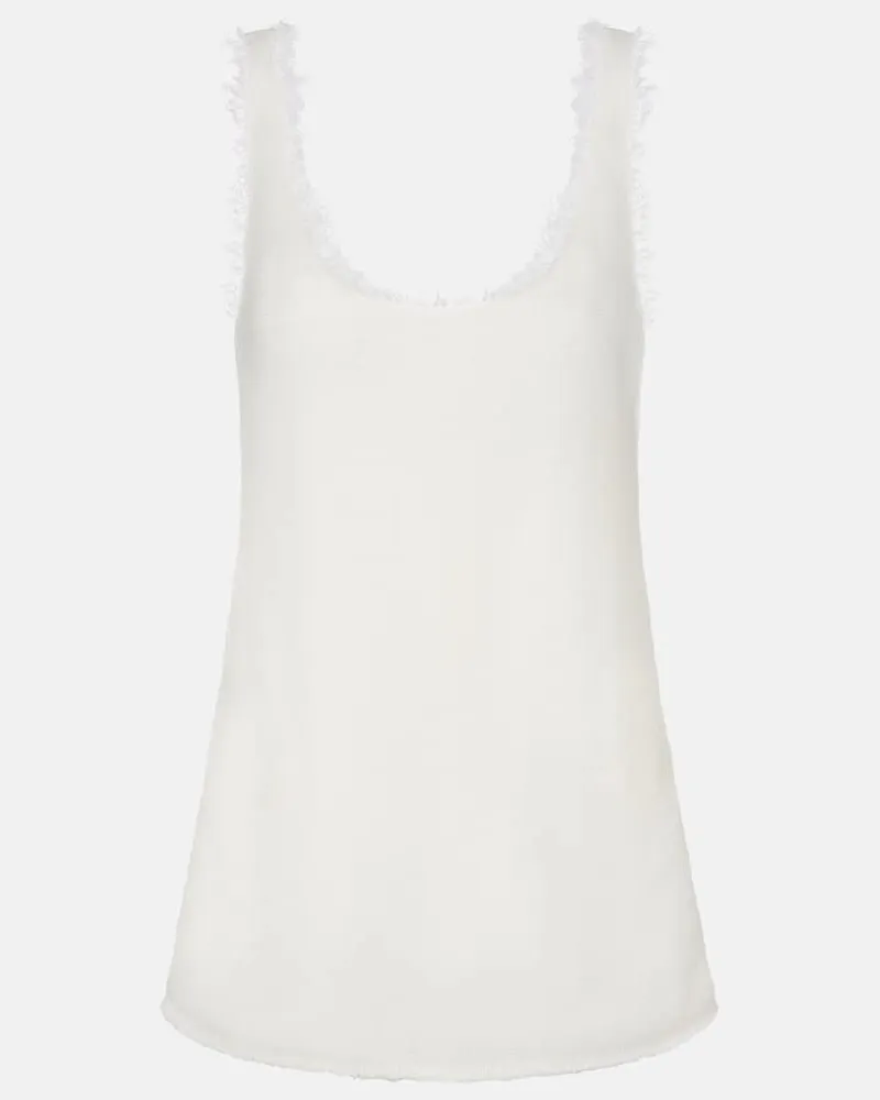 Totême Top in misto mohair Bianco