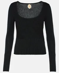 Jardin des Orangers Pullover in maglia a coste di cashmere Nero