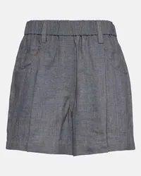 Brunello Cucinelli Shorts in lino Grigio