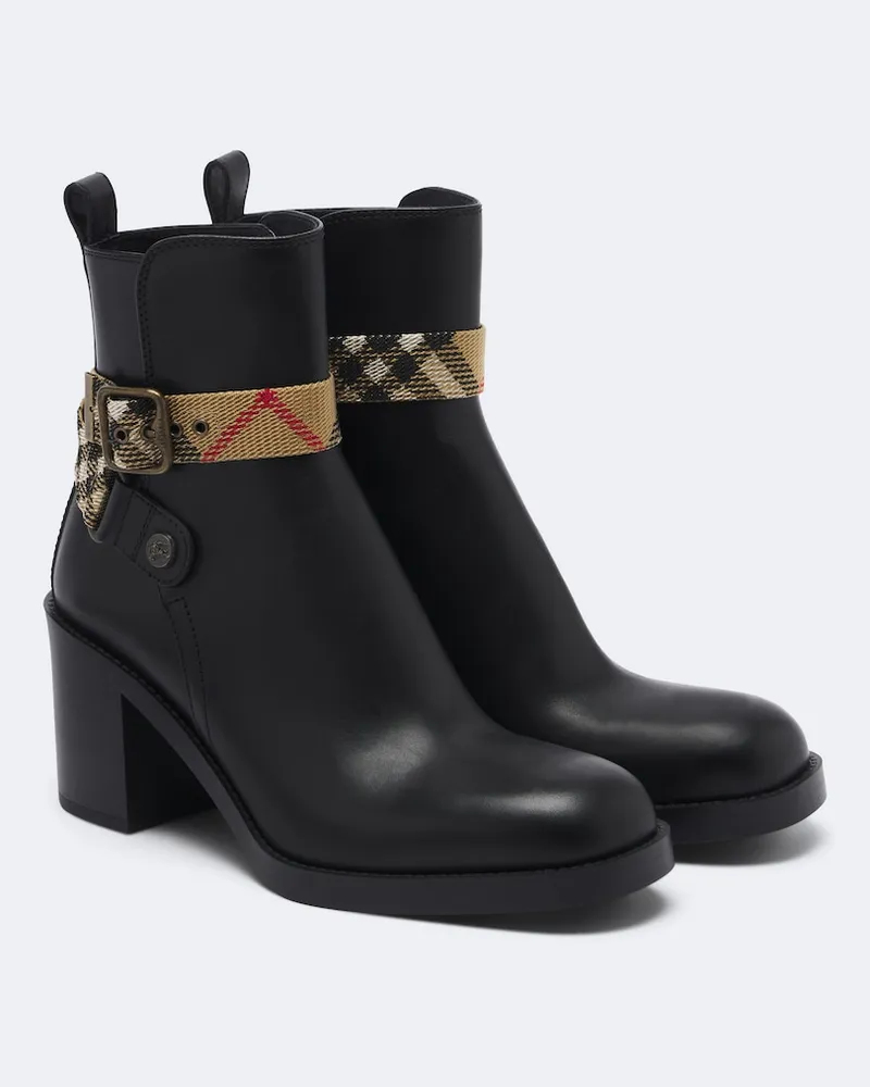 Burberry Stivaletti Huntley in pelle Nero