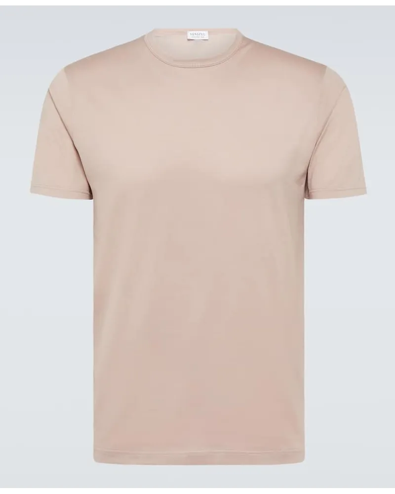 Sunspel T-shirt in jersey di cotone Rosa