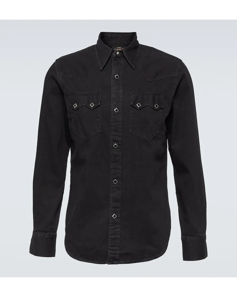 RRL Camicia di jeans Sawtooth West Nero