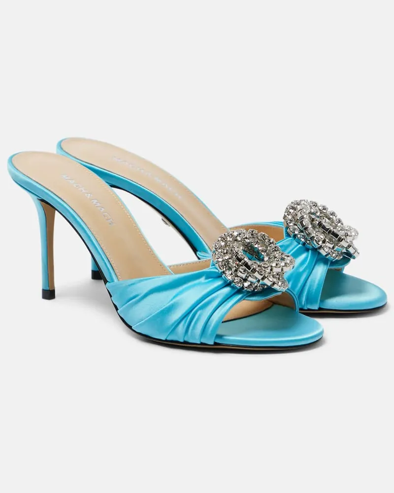 Mach & Mach Mules Galaxy in tulle Blu