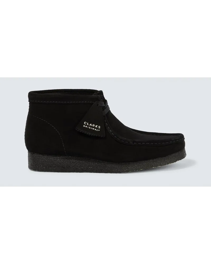 Clarks Stivaletti Wallabee in suede Nero