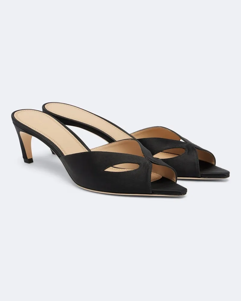 Victoria Beckham Mules Harlow Mask in raso Nero