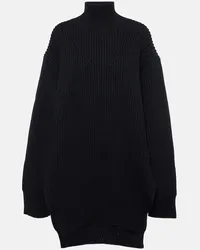 Jil Sander Dolcevita in lana a coste Nero