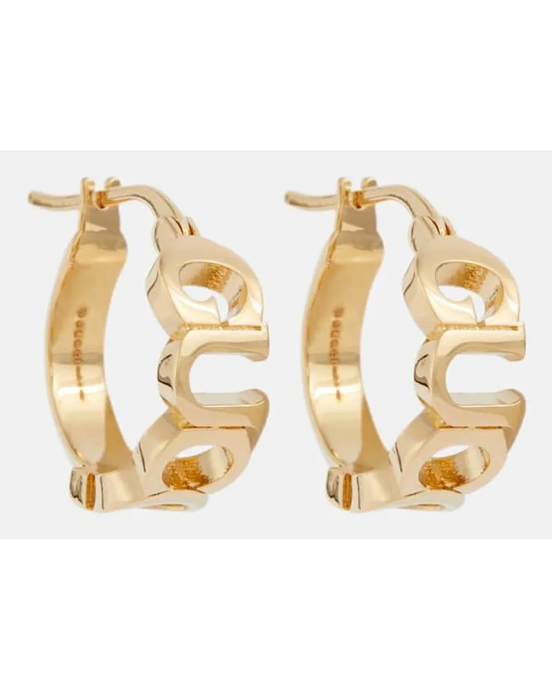 Gucci Orecchini a cerchio con logo Oro