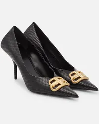 Balenciaga Pumps Square Knife BB in pelle Nero