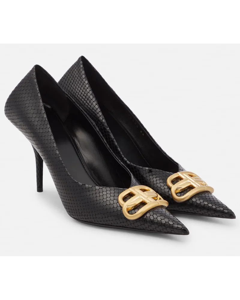 Balenciaga Pumps Square Knife BB in pelle Nero
