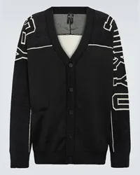 Y-3 Cardigan con logo Nero