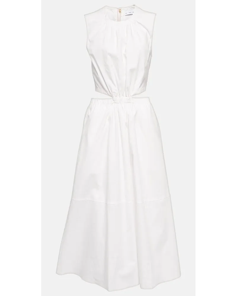 Proenza Schouler White Label - Abito midi in cotone con cut-out Bianco