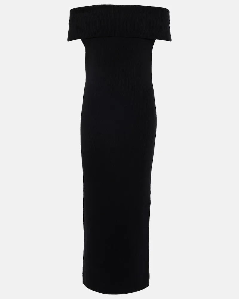 Totême Abito midi in maglia a coste Nero