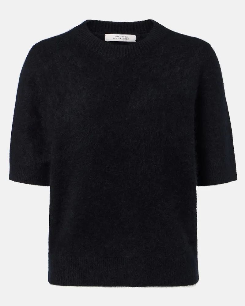 Dorothee Schumacher Pullover Fluffy Statements in lana e cashmere Nero