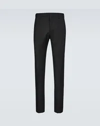 AMI Paris Pantaloni a sigaretta in twill Nero