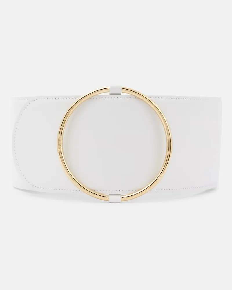 Alaïa AlaÃ¯a Cintura Ring in pelle Bianco