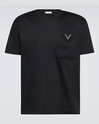 Valentino Garavani T-shirt in cotone con logo Nero