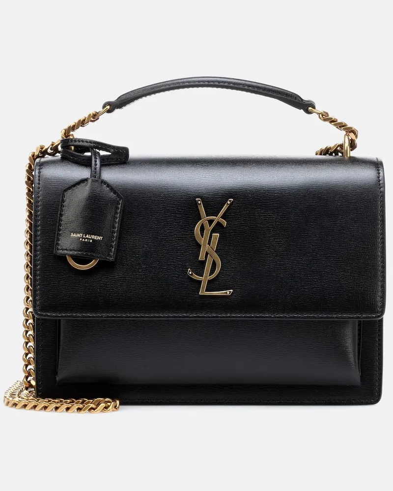 Saint Laurent Borsa Sunset Medium in pelle Nero