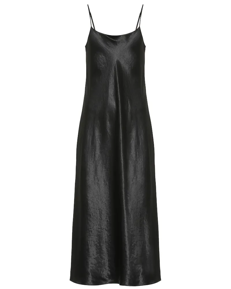 Vince Abito midi in raso Nero