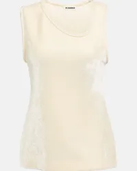 Jil Sander Tank top in velluto Bianco