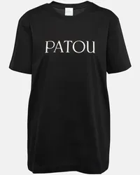 Patou T-shirt in jersey di cotone con logo Nero