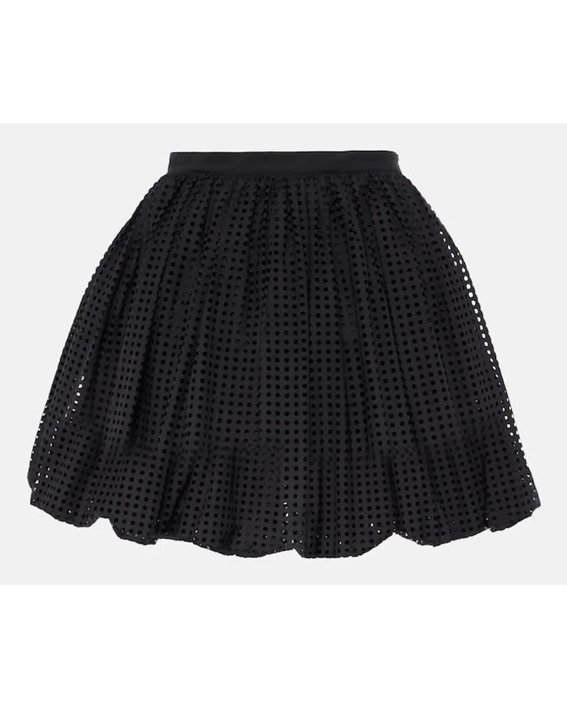 Alaïa AlaÃ¯a Minigonna in misto cotone Nero