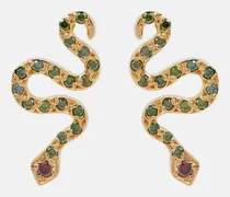 Orecchini Little Snake in oro 18kt con diamanti