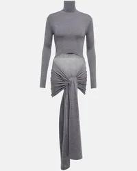 Alaïa Alaïa Dolcevita in cashmere e seta Grigio