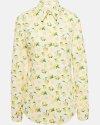 SPORTMAX Camicia Riva in cotone con stampa Giallo