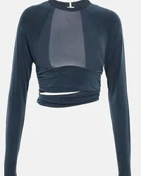 Jacquemus Top cropped Le T-Shirt Espelho Blu