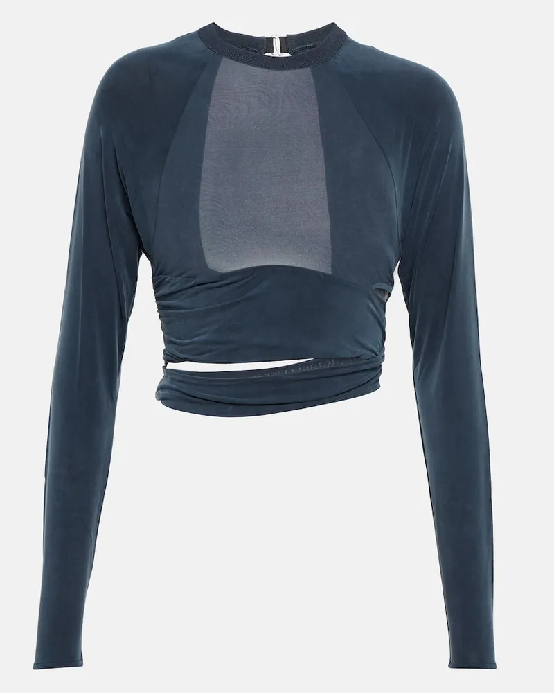 Jacquemus Top cropped Le T-Shirt Espelho Blu